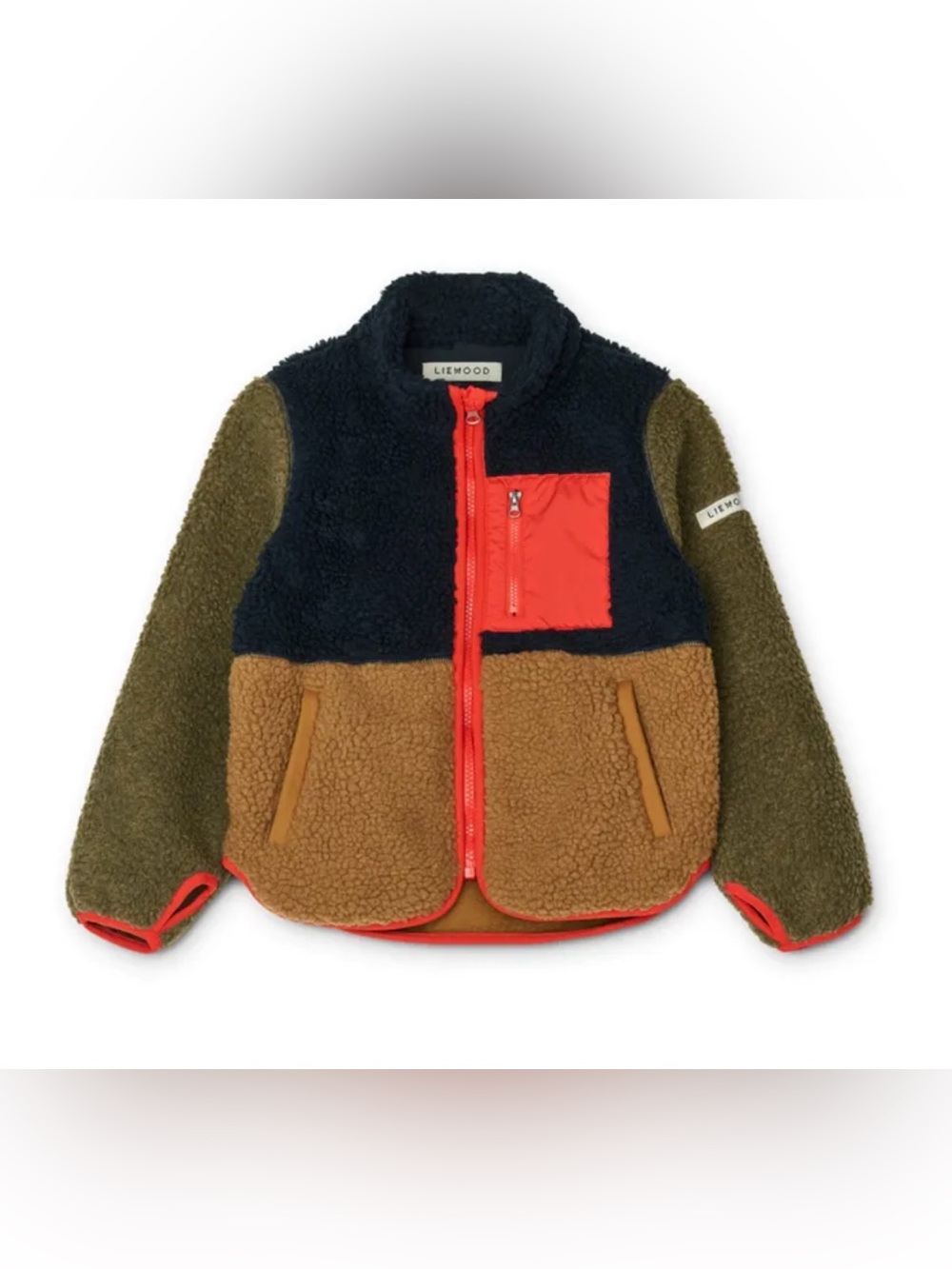 LIEWOOD Nolan Jacket in Colour Block / Midnight Navy Multi Mix 4Y